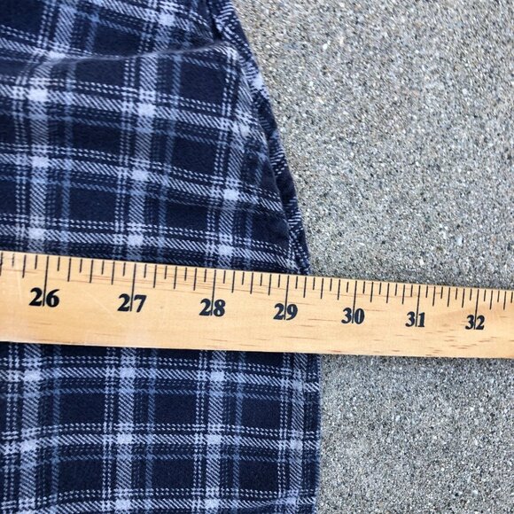 Vintage CARHARTT Button Up Flannel Shirt MEDIUM Men's Plaid Blue Long Sleeve - Picture 10 of 11
